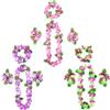 Aomig Set di Ghirlande Fiori Hawaiane, Colorate Collana Hawaiana Lei, 3 * 4 Pezzi Decorazioni per Feste Hawaiane, per Bambini, Adulti, Tema Hawaii Ghirlande Decorazion per Spiaggia Tropicale Feste