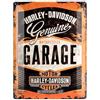 Nostalgic-Art Targa Vintage Harley-Davidson - Garage - Idea Regalo per Amanti di Moto, in Metallo, Design Retro per Decorazione, 30 x 40 cm