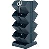 WELL HOME MOBILIARIO & DECORACIÓN Confezione 2 Pastello verticale Prosperplast Mini Plastica Cascata Cascata Antracite 19.5 x 11.4 x 47,5 cm con 2 forbici JAR