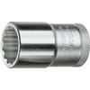 GEDORE Inserto per Chiave a Bussola, Attacco 1/2 pollici, 12.5 mm, Bocca Dodecagonale, Chiave a Bussola 13 mm, Utensile, D 19 13, Acciaio Cromato