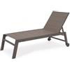 LBSIGN Lettino Prendisole In Alluminio E Textilene Imbottito Con Ruote Summer Taupe