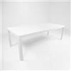 LBSIGN Tavolo In Alluminio Allungabile Telescopico 100x200-280 Cm Telex Bianco