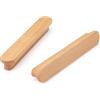 Ndjiloik 6 maniglie in legno per porte, armadi, cassetti, mobili, con 12 viti per armadi, uffici e cucine, distanza tra i fori 160 mm