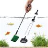 SEAOURA Raschietto per alghe per acquario, piccolo pulitore per acquari 5 in 1, kit di pulizia per acquari con raschietto per alghe, spugna piatta, rete per pesci, spazzola pulita, spazzola per tubi per acqua