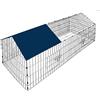 CADOCA® Recinto Conigli Esterno 180x75x75cm Conigliera con Protezione Solare Giardino Gabbia Animali Porcellini India Lepri