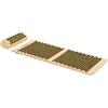 TREXO Grande tappetino per agopressione con cuscino, marrone, 110 x 44 x 2 cm, con cuscino 38 x 15 cm, con rivestimento in cotone e spugna 18D, punte in PVC resistente all'abrasione, allevia la