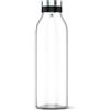 Emsa N41606 Flow Bottle - Caraffa in vetro soffiato, 1,3 litri, chiusura automatica in acciaio inox, beccuccio, lavabile in lavastoviglie, elegante forma di bottiglia, trasparente