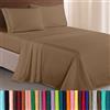 Elegant Comfort Lussuoso set di lenzuola 1500 in microfibra di qualità alberghiera, tre linee ricamate, morbide, 4 pezzi, resistente alle pieghe e allo sbiadimento, per letto matrimoniale/matrimoniale
