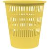 DONAU D307-11 - Cestino per la carta straccia, 12 litri, colore giallo pastello, in plastica, per ufficio, cucina, stabile, prodotto ecologico in PP, resistente agli strappi, confezione da 1