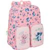 safta STITCH BEACH - Zaino per bambini, adattabile al carrello, facile da pulire, ideale per bambini di diverse età, comodo e versatile, qualità e resistenza, 26 x 11 x 34 cm, Rosa pastello, M, Casual