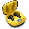 PRENDELUZ Cuffie gialle senza fili a basso consumo, Bluetooth, pannello digitale