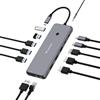 Verbatim CMH-13 Dockingstation USB-C 10000 Mbit/s USB Typ-C Argento