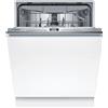 Bosch SMV4EMX24E Serie 4, Lavastoviglie Smart da incasso a scomparsa totale, 10 coperti, Cestelli personalizzabili, Motore EcoSilence Drive, 60 cm.