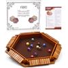 Flero Shut The Box - 6 giocatori - Gioco di dadi - Gioco di strategia e matematica - Gioco da tavolo, giocattolo educativo, gioco didattico per bambini e adulti (marrone) - 12 dadi