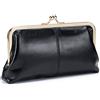 Peosaard Portafoglio Kiss Lock da Donna Portafoglio Vintage con Tasca Portamonete con Cerniera, Porta Carte Multi-Slot per Viaggi per Uso Quotidiano, Portafogli da Donna in Morbida Pelle