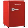 Melchioni Family | Frigorifero Siberia 45, Mini Frigo Vintage Rosso, Capacità da 45L, con Compressore e Comparto Extra Freddo