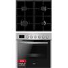 Amica EHEG 934 112 E - Set piano cottura a gas, senza cornice, design fine, in acciaio inox, 65 l, timer SensorControl/MF11, 1 estrattore, classe di efficienza energetica A
