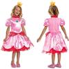 Disguise Costume bambino Principessa Peach di Super Mario Bros., Licenza Ufficiale Disguise, Comodo e con dettagli curati, Taglia M 7-8