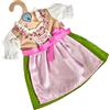 Heless 2113 - Vestito per Bambole, Dirndl Heidi, Taglia 35-45 cm