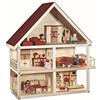 roba Casa delle Bambole, con Mobili e Bambole, Legno Naturale