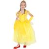 Rubie's Rubies Costume Principessa Gialla per bambina, Abito principesse bambini, Vestito, guantoni e tiara, per feste, Natale, Carnevale e compleanno