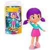 Pinypon TOP Girls capelli viola, con Outfit casual, figura 11 cm con gambe e braccie articolate, doppia espressione, vestiti e scarpe intercambiabili, + 4 anni, Famosa (PNN00400)