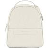 Armani Exchange Zaino da donna Liz, Essential, logo Embossed con cerniera argentata, colore bianco
