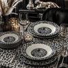 Bavaria Set Tavola 12 Piatti in Porcellana SavanaLux Fantasia Zebra