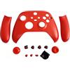 Hzxkqmil Kit di Guscio di Ricambio per Xbox Series X/S Controller, Copertina Anteriore Impugnature Laterali D-pad Pulsanti ABXY Pulsante View/Menu/Share e Levette per Xbox Series X/S (Rosso)