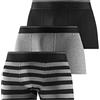 s.Oliver RED LABEL Bodywear LM S.Oliv-Boxer a 3 Strisce, Nero/Antracite Pantaloncino, XL (Pacco da 3) Uomo