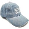 Atticus Poetry Cappello, Ricamato Cotone Spazzolato Donna Cappello Baseball Unisex Fit Regolabile Taglia Unica, Denim Stay Wild, Taglia Unica