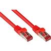 Good Connections Cavo patch RNS® con protezione del naso a scatto, Cat. 6, S/FTP, PiMF, PVC, 250MHz, rosso, 50m, buone connessioni (8060-500R)