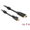 Delock Cavo Delock mini Displayport 1.2 maschio con vite > HDMI maschio 5 m