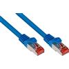 Good Connections Cavo patch RNS® con protezione del naso a scatto, Cat. 6, S/FTP, PiMF, PVC, 250MHz, blu, 50m, Buone connessioni (8060-500B)