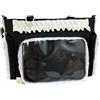Peosaard Borsa a Tracolla ITA Bag, Borsa ITA, Spilla in Nylon con Volant in Pizzo Kawaii con Spalline Regolabili Laterali e Frontali Display Trasparente Y2k Carina per Ragazze, Nero, Spilla