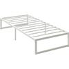 HOMCOM Telaio Letto con Spazio di Stoccaggio e Rete a Doghe in Acciaio, Silenzioso, 200,5x90,6x32,5 cm, Bianco | Aosom Italy