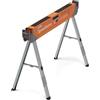 Bora Portamate Speedhorse Sawhorse - Supporto da tavolo singolo con gambe pieghevoli, piano in metallo per 2 x 4, robusto cavallo per sega da banco professionale per lavorazione del legno, falegnami,