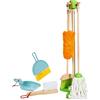 Set Scopa Mocio Giocattolo Teste Plastica Colorata Set Pulizia Legno
