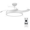 GRIFEMA Ventilatore da Soffitto con Luce e Telecomando, Ventilatore da Soffitto Retrattile Silenzioso con Motore DC 30W, 6 Velocità, Luminosità e Colore Regolabili Senza Scatti, Memoria, 107cm GD105