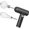 AwnsIMfreien Frullatore Piccolo, Frusta Elettrica 2000mAh Senza Fili Elettrico con Montalatte a Doppia Testa Staccabile a 3 velocità Frullatore Portatile Piccolo in Acciaio Inossidabile per Caffè, Latte (Nero), F