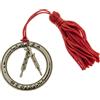 ETM Bomboniera Decorazione Zama Laurea Medicina D 4 Cm con Nappa Rosso 12 Pz