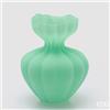 EDG Enzo De Gasperi Vaso Flow Sinuoso H 32 Cm D 26 Cm Waterproof Vetro Satinato Verde