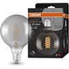OSRAM Lampada LED Vintage 1906 vetro fumé, 7,8W, 360lm, forma Globo con diametro 125mm e attacco E27, luce bianca calda, filamento a spirale, dimmerabile, durata fino a 15.000 ore