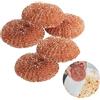 Kuchli 5 Pezzi Spugna Rame, Gratounette Rame Stoviglie, Raschietto Rame, Spugne Per Stoviglie Riutilizzabili, Palla Di Pulizia in Filo Decuivre, per Stoviglie, Padelle,Stufe (5)