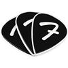 Fender F-Grip 351 Plettri Chitarra Neri 3x | Set 3x plettri Fender 351, grip antiscivolo F-Grip, chitarra elettrica e acustica, per principianti e professionisti