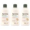 Aveeno Bagnoschiuma, Daily Moisturising Bagnodoccia Idratante Senza Sapone per una Pelle Vellutata e Luminosa, Yogurt Albicocca Miele 300 ml 3x300 Schiuma da bagno