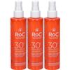 RoC® SOLEIL PROTECT Lozione Corpo Spray Idratante SPF30 3x200 ml