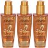 L'Oréal Paris Trattamento Elvive Olio Straordinario, Nutriente per Capelli Normali o Secchi, 100 ml 3x100