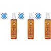 Vichy Capital Soleil Cell Protect Olio Invisibile viso, corpo e capelli Protezione elevata SPF50+ 3x200 ml