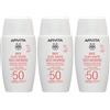 Apivita Bee Sun Safe Daily Age Repair SPF50 Crema fluida sottile per rughe e macchie 3x1 pz